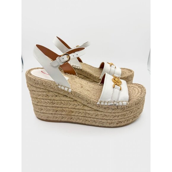 Versace Women's Medusa Espadrille Wedge Sandals - Picture 5 of 9